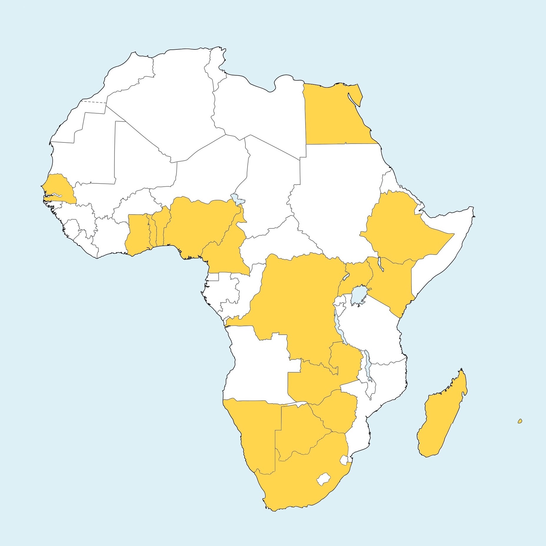 African representation map